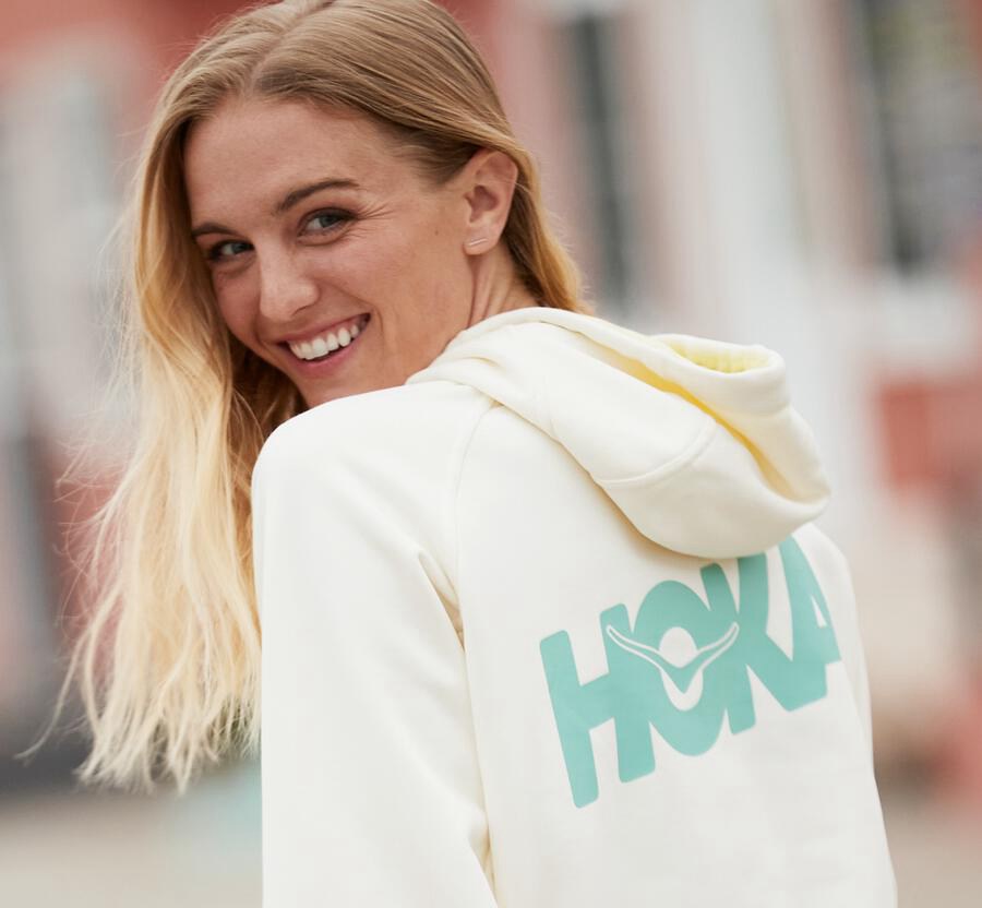 Sweat À Capuche Hoka One One Bondi Femme - Blanche - CYV-659428